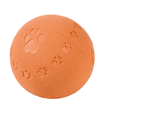 Gummiboll m pip tassavtryck 6 cm, rosa