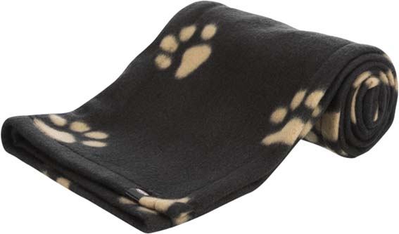 Barney filt, fleece, 100 x 70 cm, svart m tasstryck