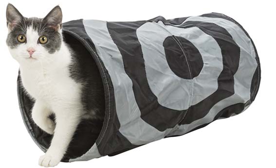 Kattunnel, nylon, o, 25 x 50 cm, grå/ljusblå