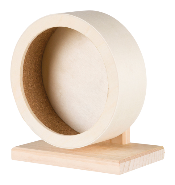 Hamsterhjul, trä/kork, o, 28 cm