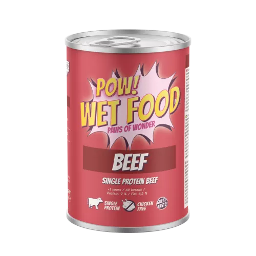 Pow Dog Adult Beef can 400g