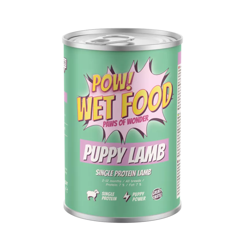 Pow Dog Puppy Lamb Can 400g