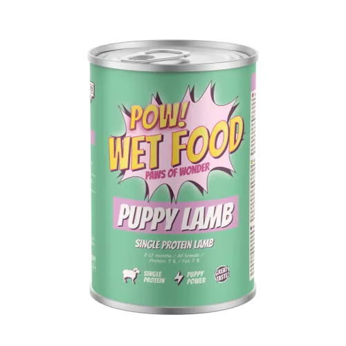 Pow Dog Puppy Lamb Can 400g