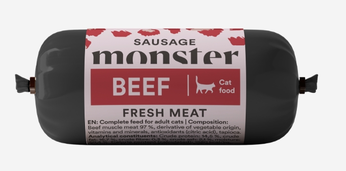 Monster Cat Sausage Beef 80 g