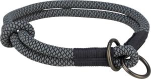 (BV)Soft rep halvstryp, L: 50 cm/o, 10 mm, svart/grå