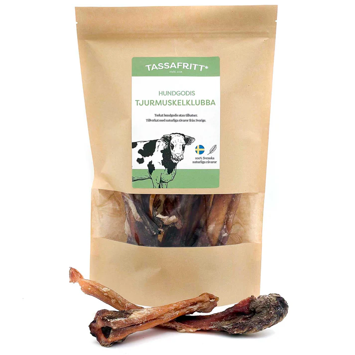 Tjurmuskelklubba 15-25 cm TassaFritt 500 gram