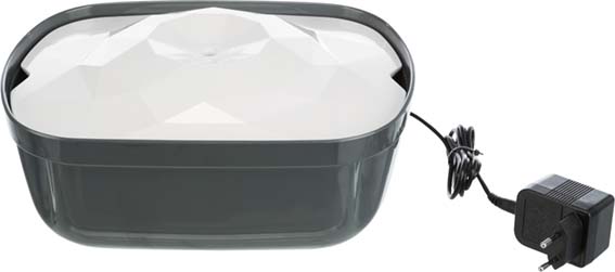Vattenfontän, melamin, 2.5 l/28 o 11 o 22 cm, grå/vit