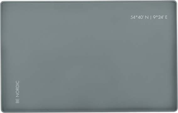 BE NORDIC Matskålsunderlägg, silikon, 48 o 30 cm, grå