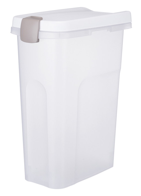 Fodertunna, 25 l/, 24 o 51 o 39 cm, transparant/vit