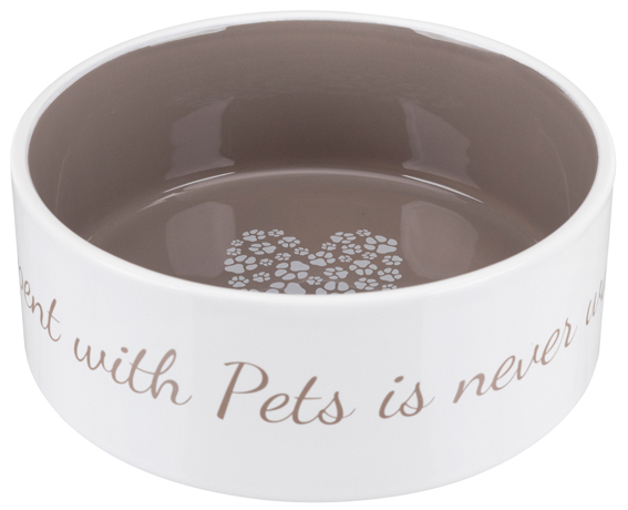 Pet's Home keramikskål, 1.4 l/ø 20 cm, cream /taupe