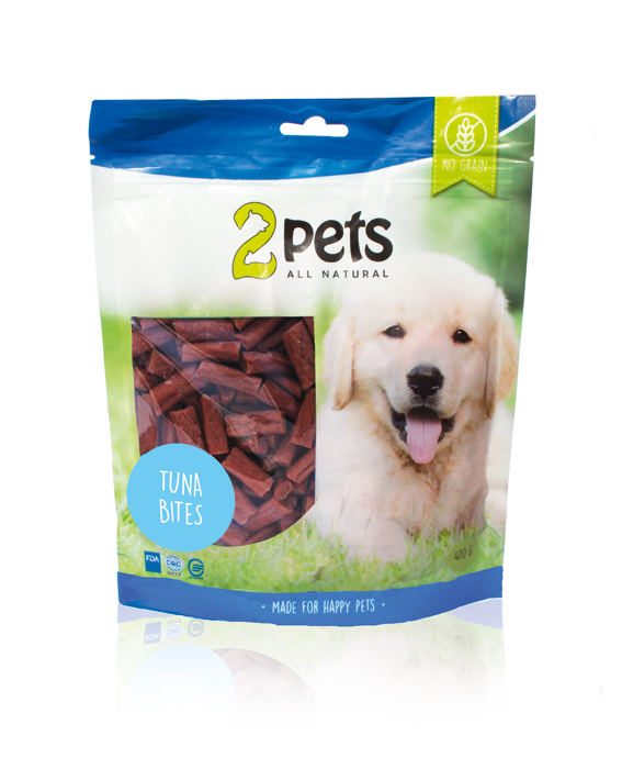 2pets Dogsnack Tuna Bites, 400 g
