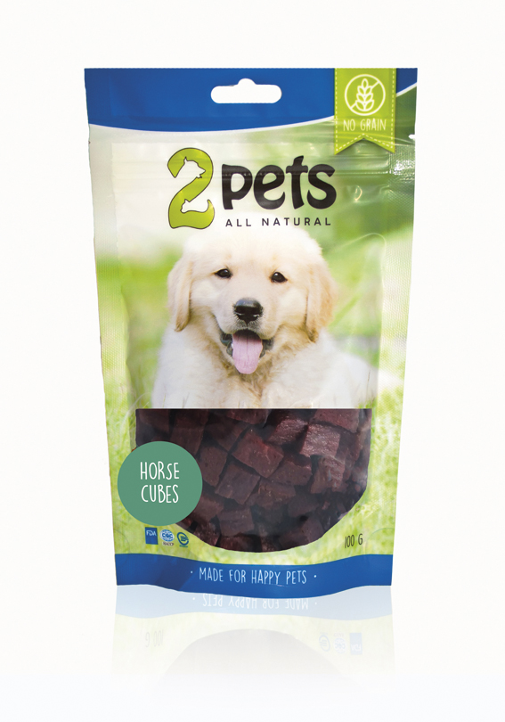 2pets Dogsnack Horse Cubes, 100 g
