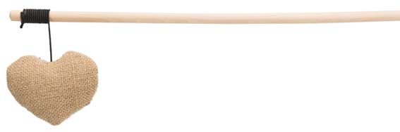 Kattvippa med hjärtat, jute, catnip, 35 cm