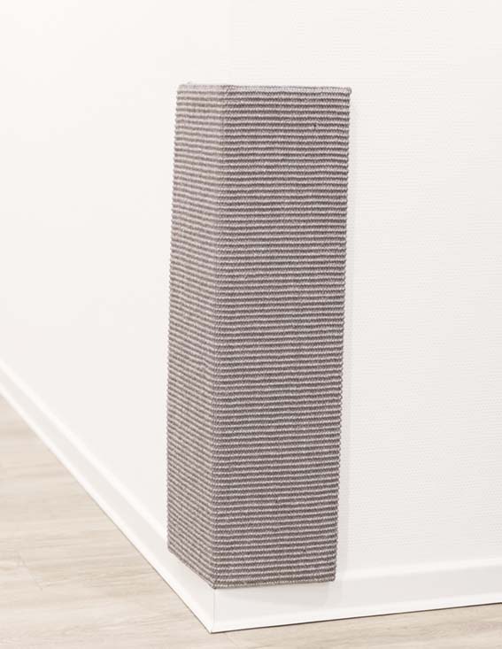 Klösbräda XXL, vägg/hörnmonterad, 38 o 75 cm, sisal/plysch, grå