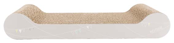 Junior klösbräda, wellpapp, Catnip, 38 o 6 o 18 cm, ljusgrå