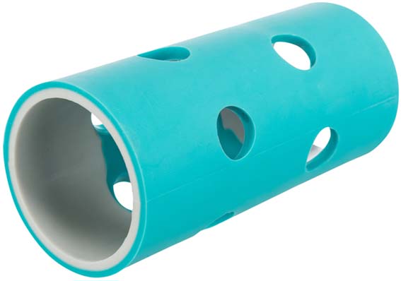 Foderrulle gnagare, plast/TPR,ø 5.5 x 12 cm, grön