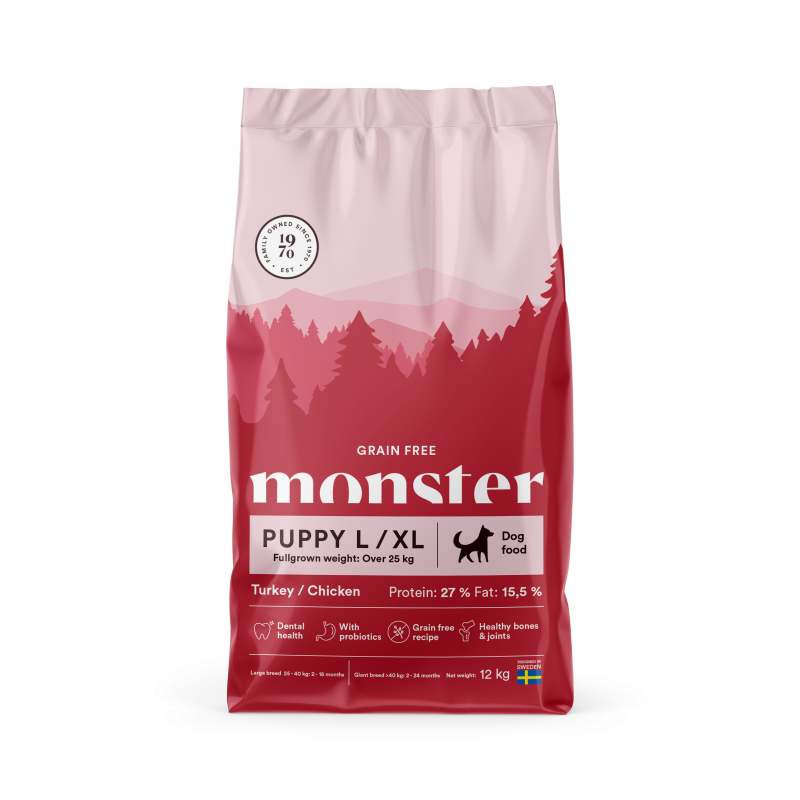 Monster Dog GF Puppy L/XL Turkey/Chick 12 kg