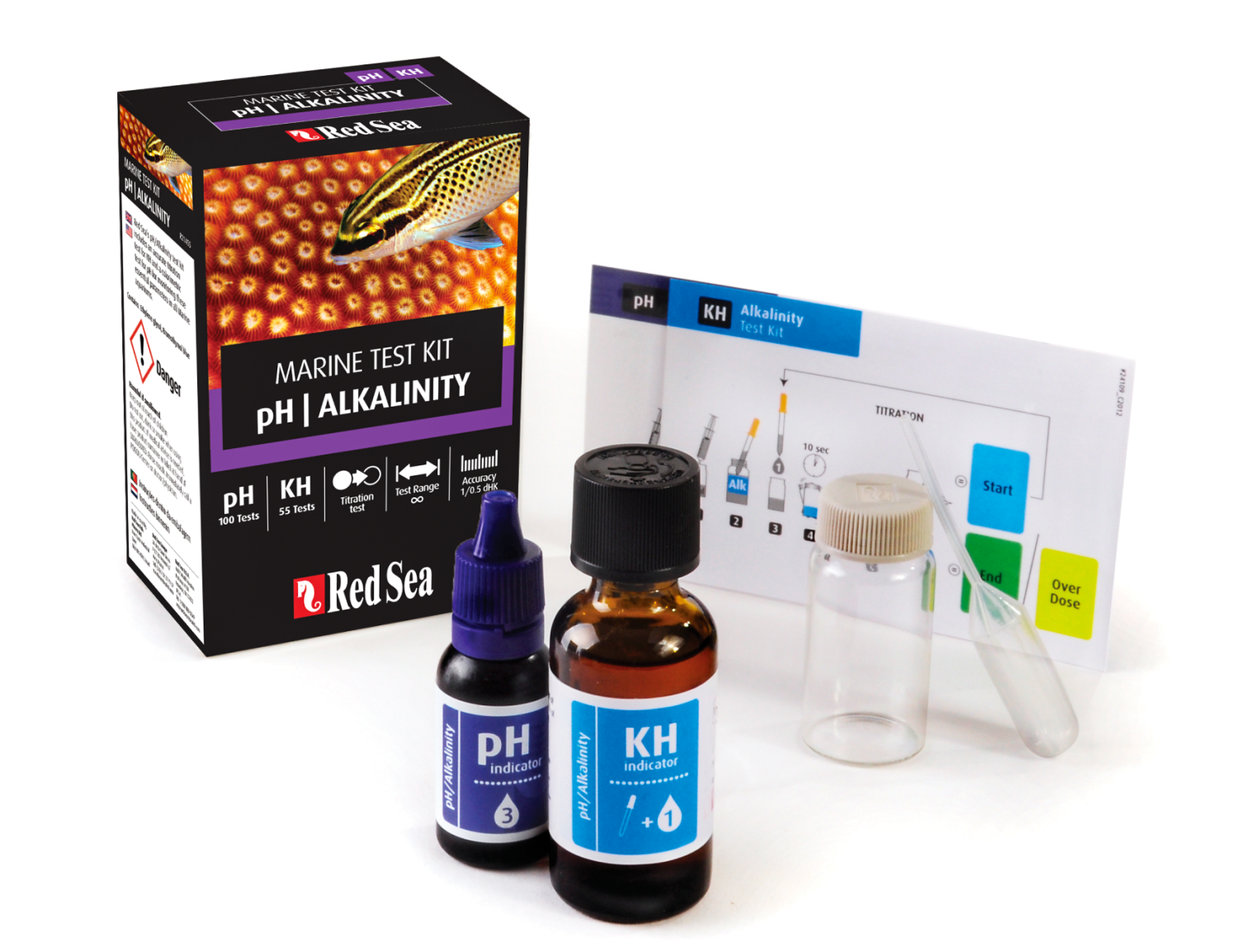 pH/Alkalinity Marine Test Kit Red Sea