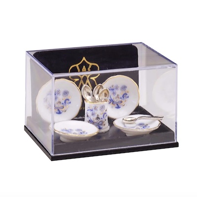Blue onion sopptallrikar bestick set