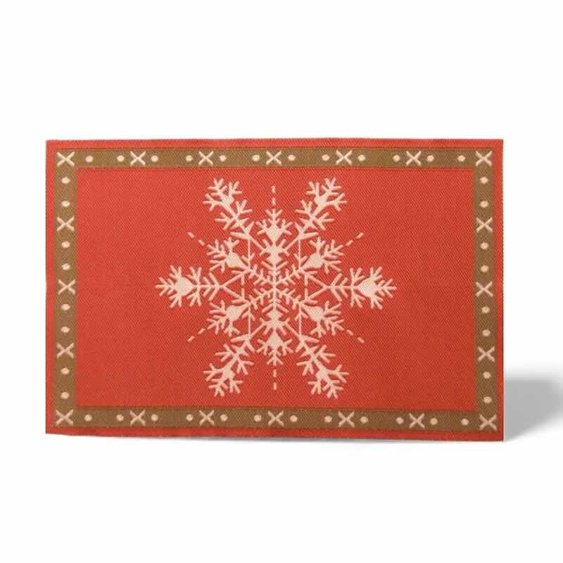 Julmatta snöflinga jul  11 x 16 cm