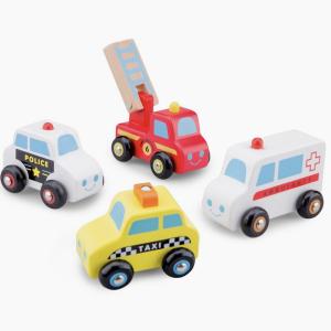 4 st arbetsfordon bilar i trä