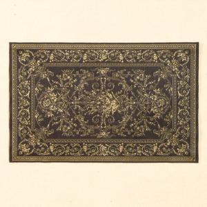 Matta georgian svart o guld ca 18 x 11 cm