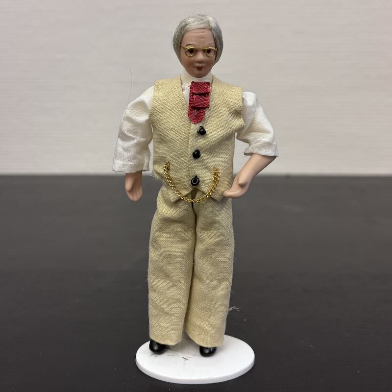 Herre morfar farfar avtagbar rutig kavaj