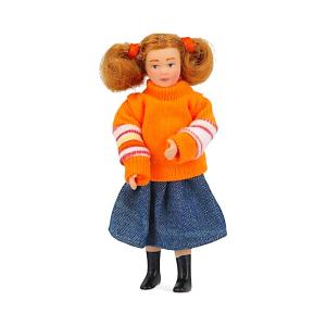 Barn flicka med tofsar modern