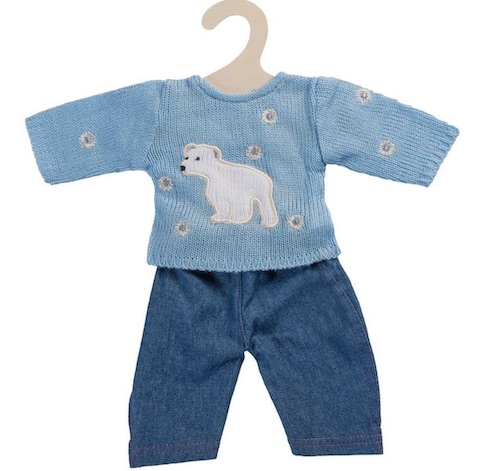 Dockkläder tröja o jeans stl 35-40 cm