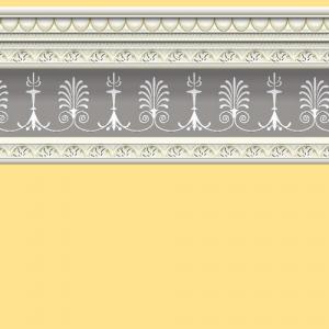 Tapet m stuckatur gul soft yellow