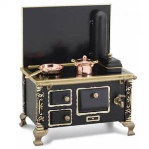 Kök Spis svart guld metall