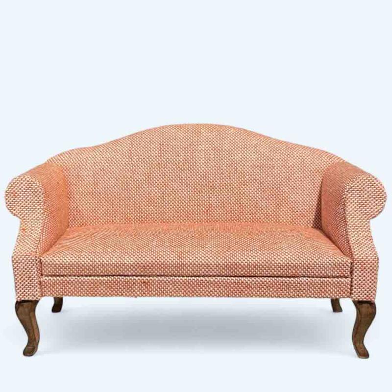 Louis XV soffa, peach walnut