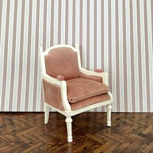 Fåtölj Louis XVI rosa creme