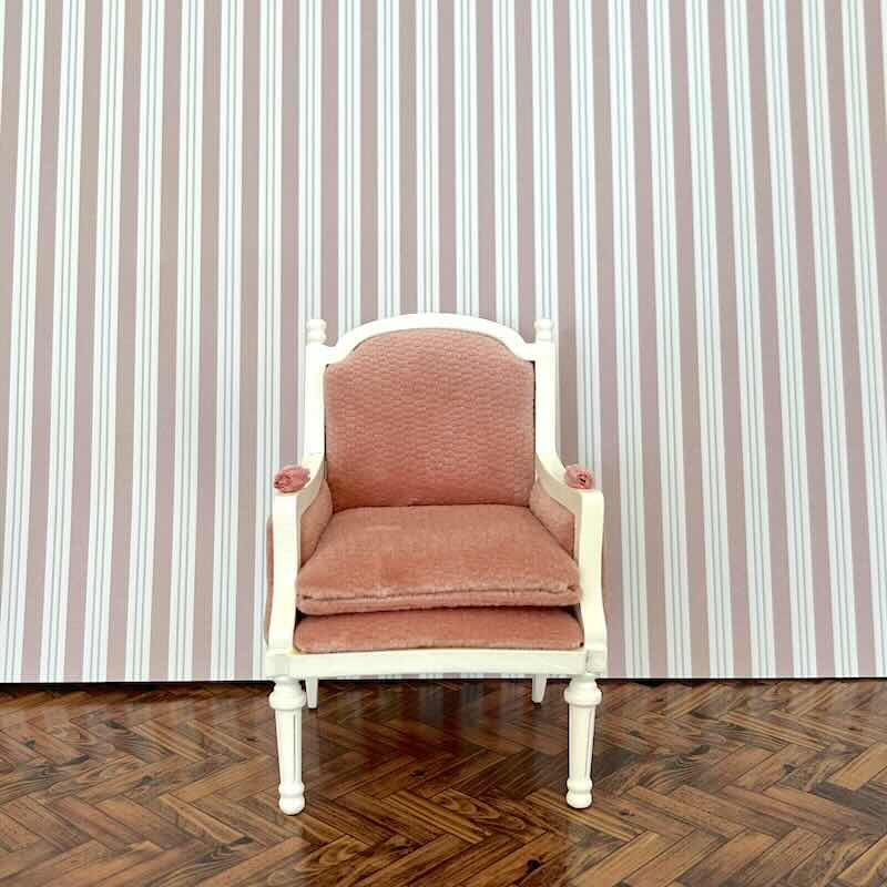 Fåtölj Louis XVI rosa creme