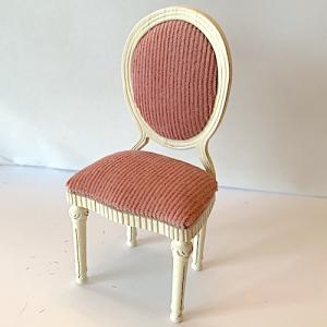 Matsalsstol Louis XVI stol creme rosa