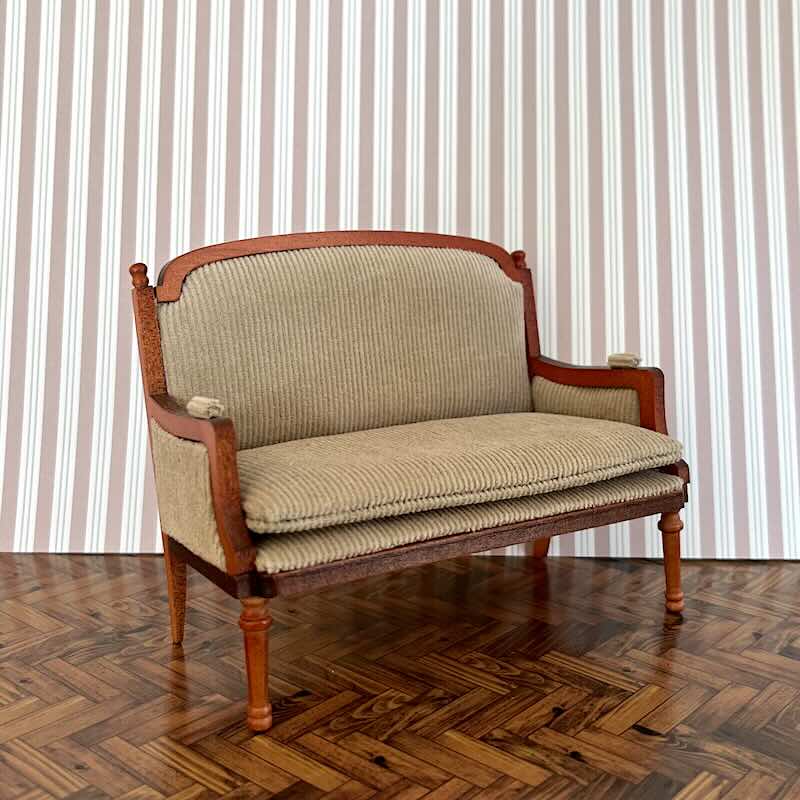 Soffa Louis XVI grå brun