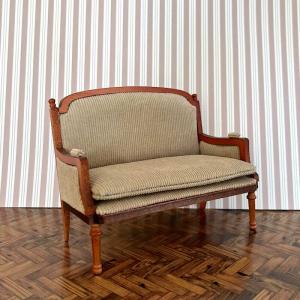 Soffa Louis XVI grå brun