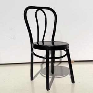 Köksstol stol svart metall ögla