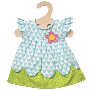 Dockkläder klänning turkos grön rosa stl 35-45 cm