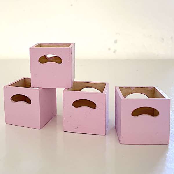 4 st boxar lådor rosa