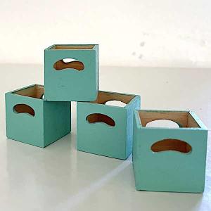 4 st boxar lådor turkos