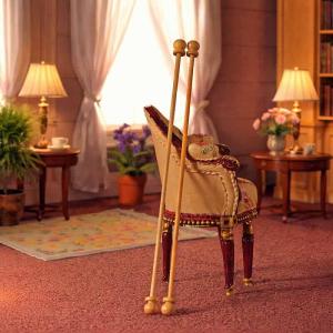 2 st gardinstänger gardinstång i trä med knoppar 14,5 cm