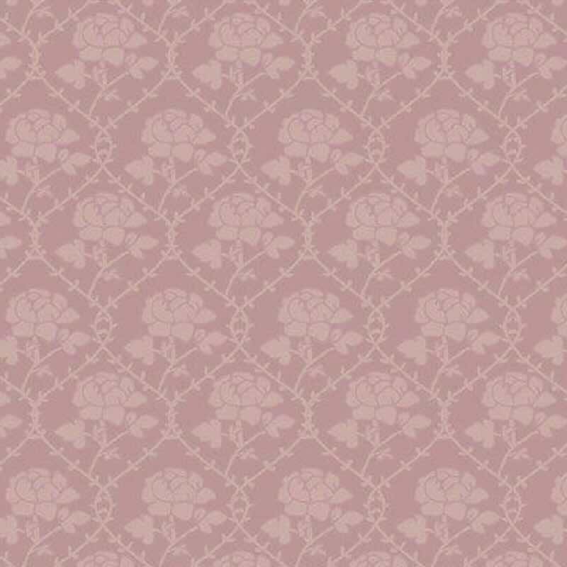 Tapet Dusty rose Rosor klassisk