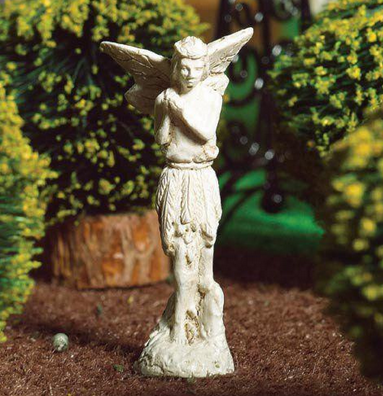 Skulptur staty älva trädgårdsprydnad