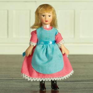 Barn flicka Delphia i rosa klänning