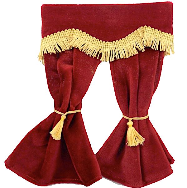 Gardin gardiner röd sammet