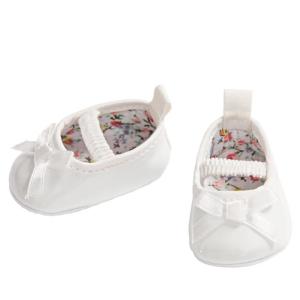 Dockkläder ballerina skor vita stl 7cm