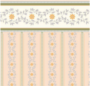 Tapet Soft peach posy