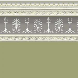 Tapet oliv m stuckatur