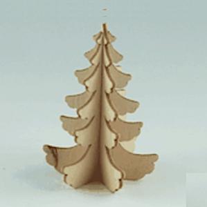 Julgran bordsdekor trä miniatyr 4 cm